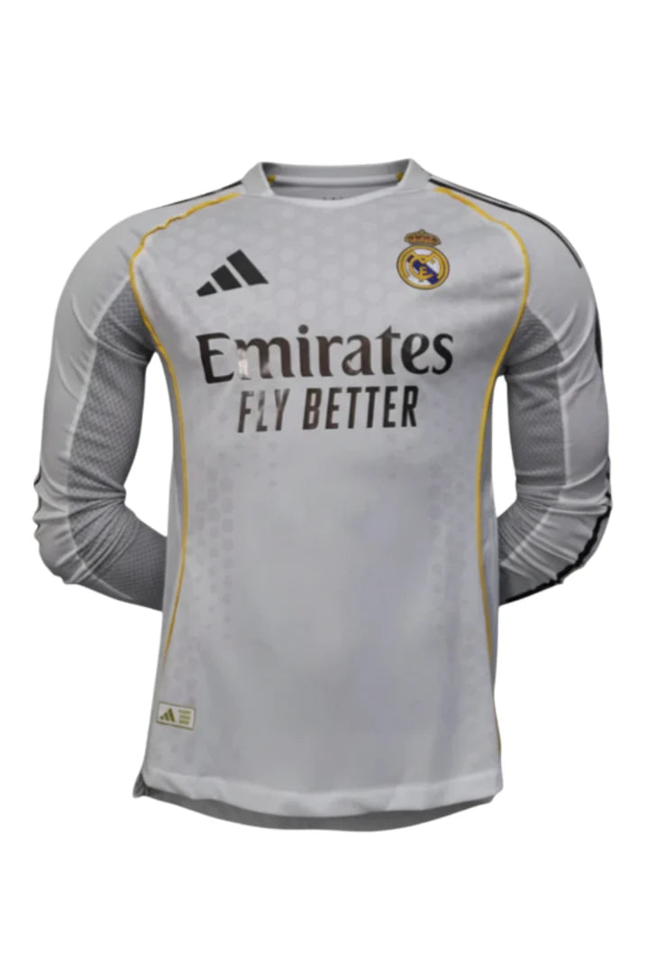 Real Madrid 2025/2026 Home Kit Long Sleeve