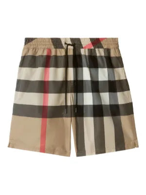 Kahki Chequered Shorts