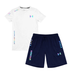 Full Set / White (T-Shirt) and Blue(shorts) / M(fits like S)