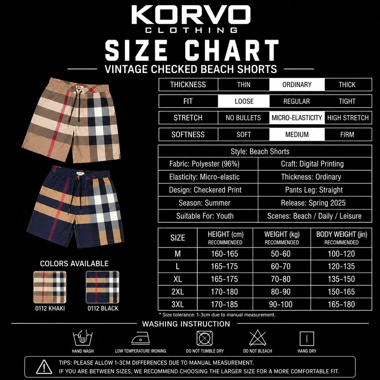 Kahki Chequered Shorts