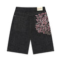 Flower Denim Shorts