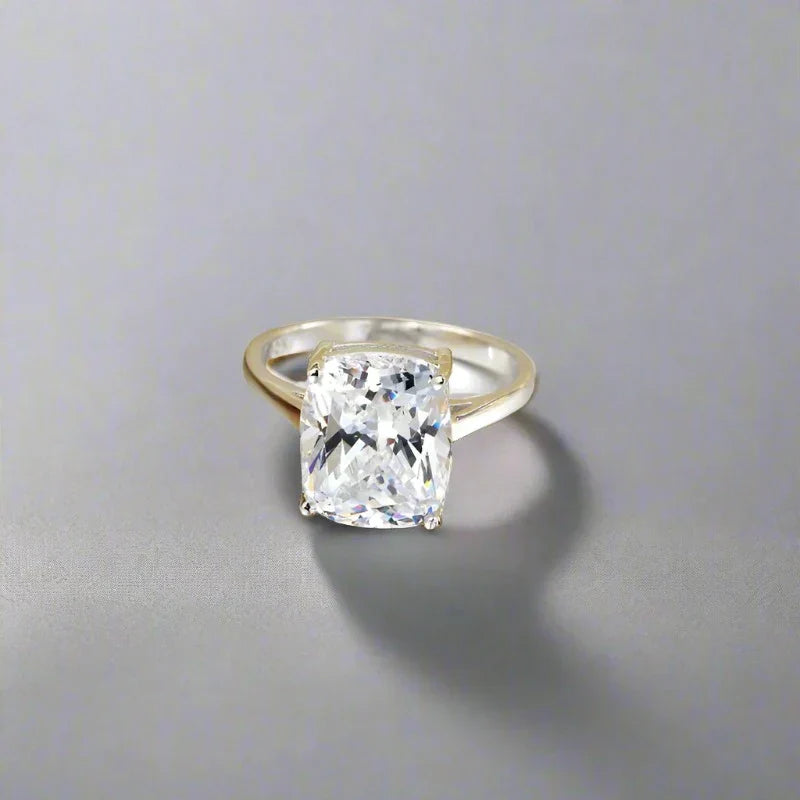 Solid 925 Sterling Silver Princess Cut