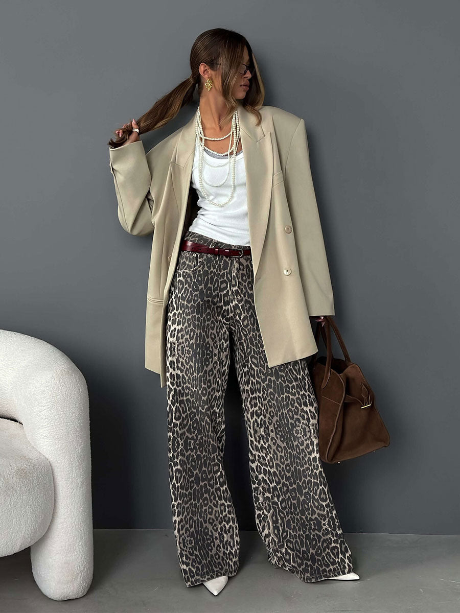Leopard Print Jeans