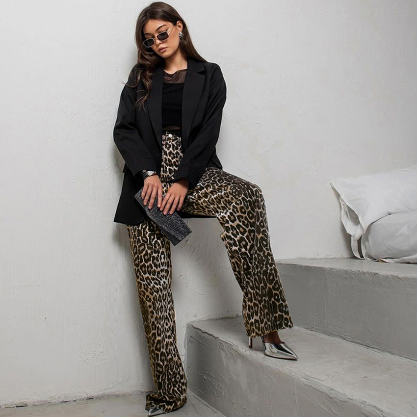 Leopard Print Jeans